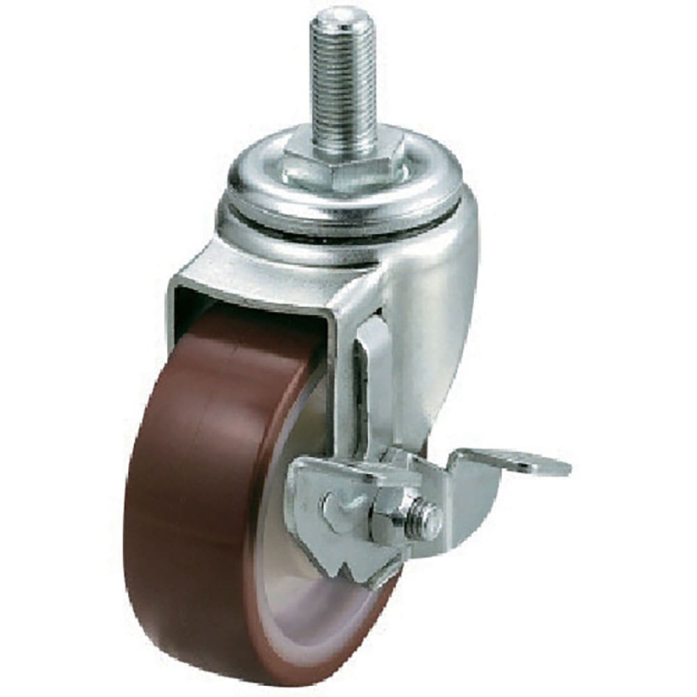 ユーエイ　ねじ込み式　自在　キャスター　ウレタン　車輪径７５ｍｍ　ストッパー付き　Ｓタイプ　ＳＴ－＿