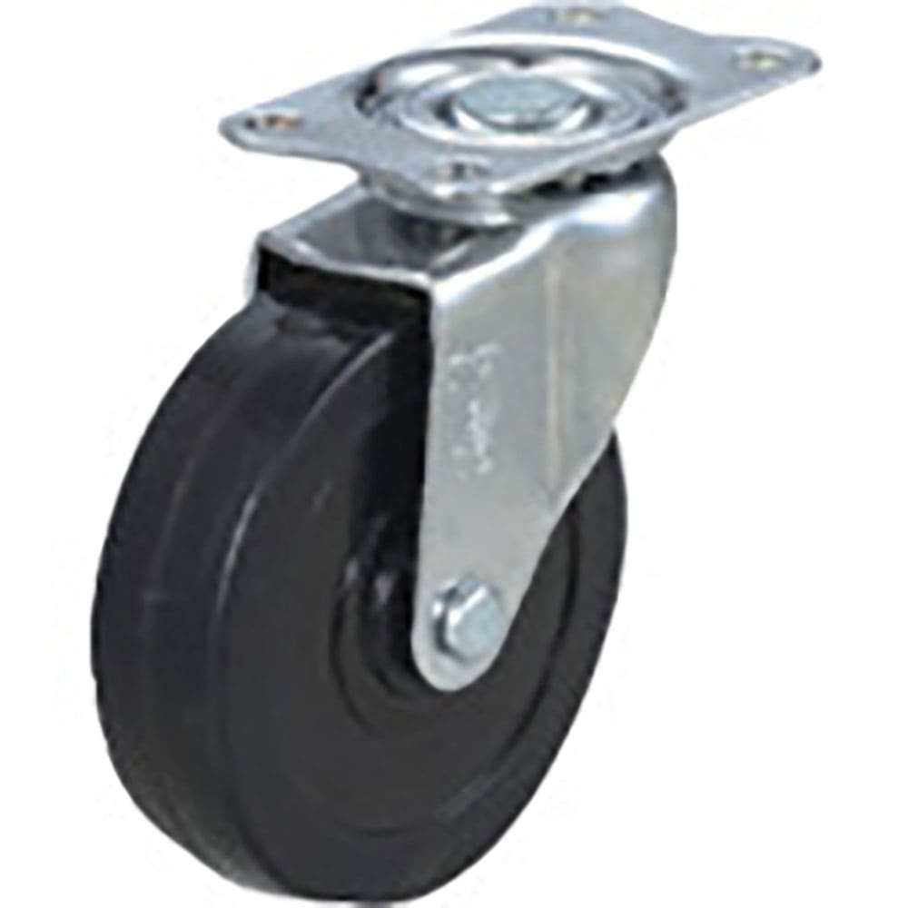 ユーエイ　プレート式　自在　ステンレスキャスター　ゴム　車輪径５０ｍｍ　　Ｅタイプ　ＳＵＳ－Ｅ型　＿