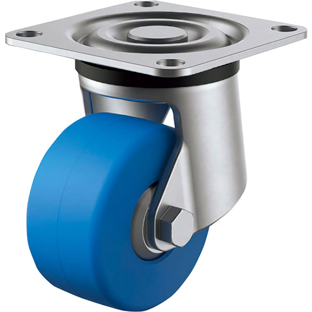 ユーエイ　プレート式　自在　ステンレス低床キャスター　モノマーキャストナイロン　車輪径５０ｍｍ　　＿