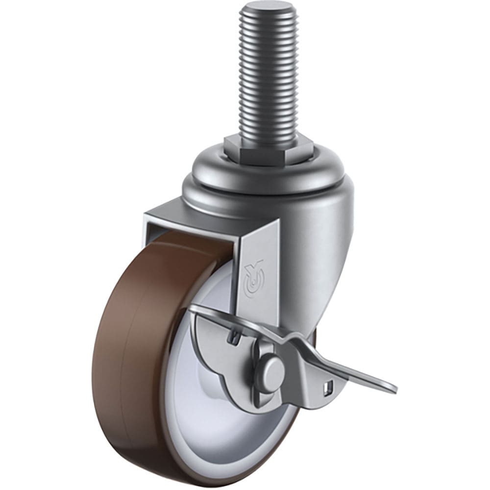 ユーエイ　ねじ込み式　自在　ステンレスキャスター　ウレタン　車輪径７５ｍｍ　ストッパー付き　Ｓタイ＿
