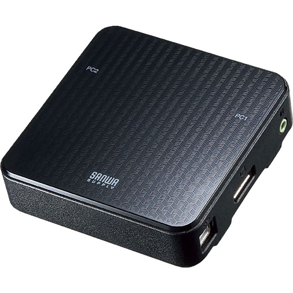ＳＡＮＷＡ　ＤｉｓｐｌａｙＰｏｒｔ対応手元スイッチ付きパソコン自動切替器（２：１）　ＳＷ－ＫＶＭ２＿