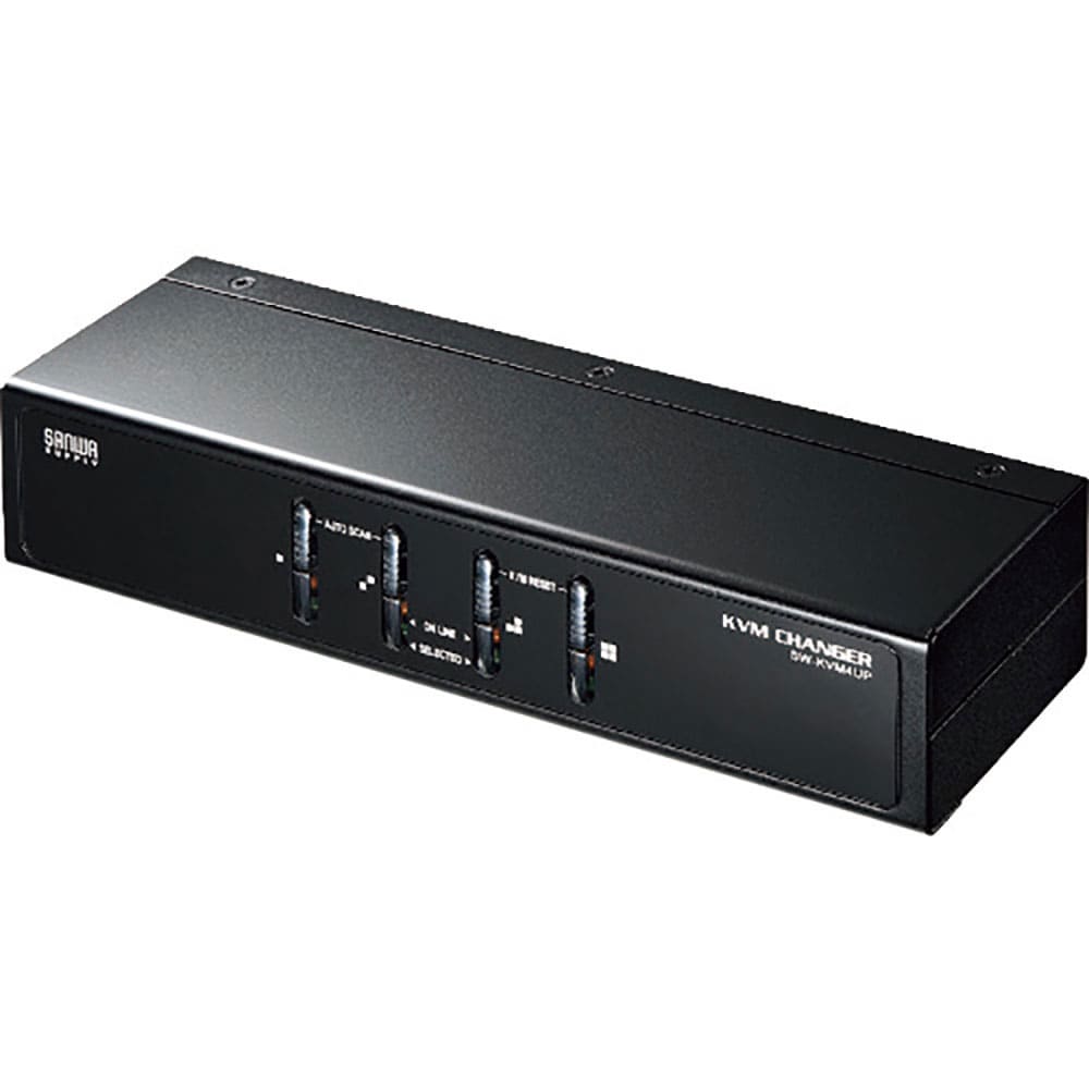 ＳＡＮＷＡ　ＰＳ／２・ＵＳＢ両対応パソコン自動切替器（４：１）　ＳＷ－ＫＶＭ４ＵＰ＿