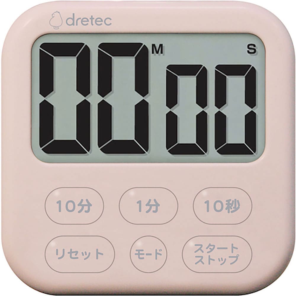 ｄｒｅｔｅｃ　大画面タイマー「シャボン６」　ピンク　Ｔ－６１５ＰＫ＿