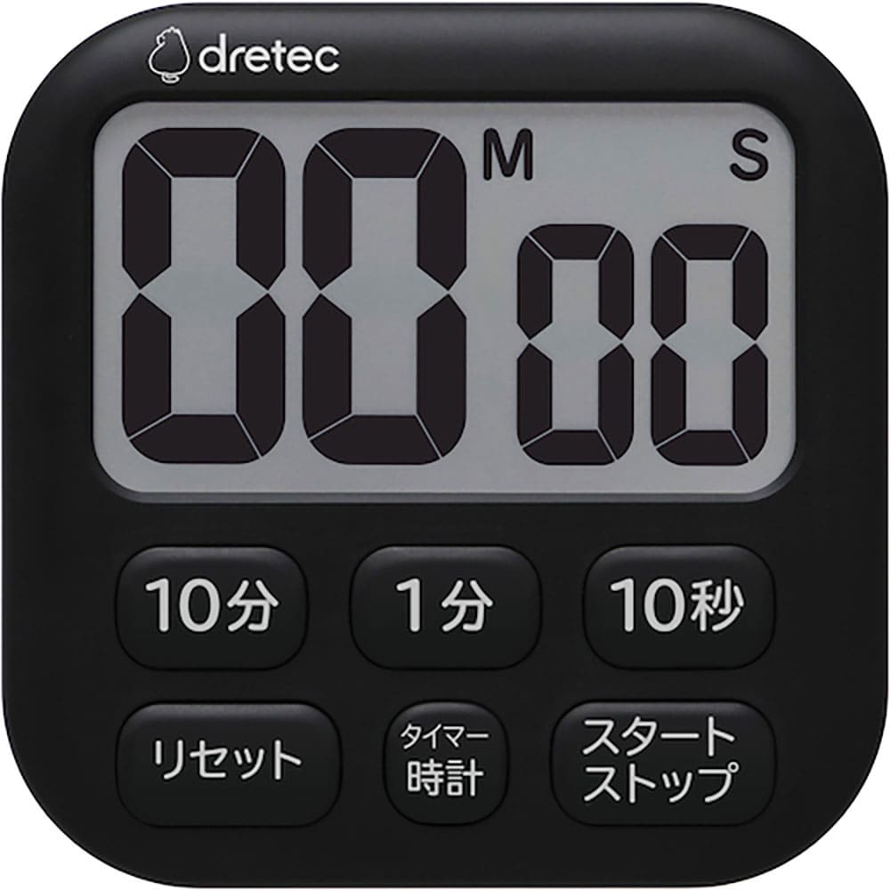 ｄｒｅｔｅｃ　抗菌タイマー「ポポラ６」　ブラック　Ｔ－６２１ＢＫ＿