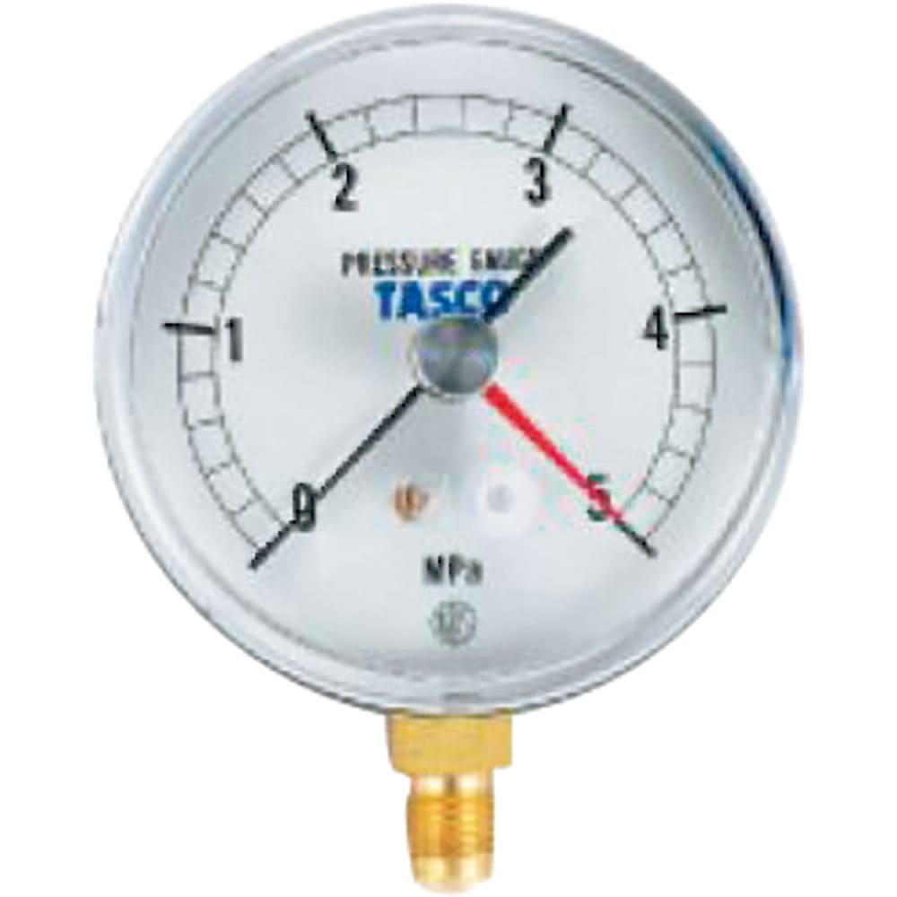 タスコ　７５φフレアタイプ圧力計（５．０ＭＰａ　設置針式）　ＴＡ１４８ＡＦ－２５０＿