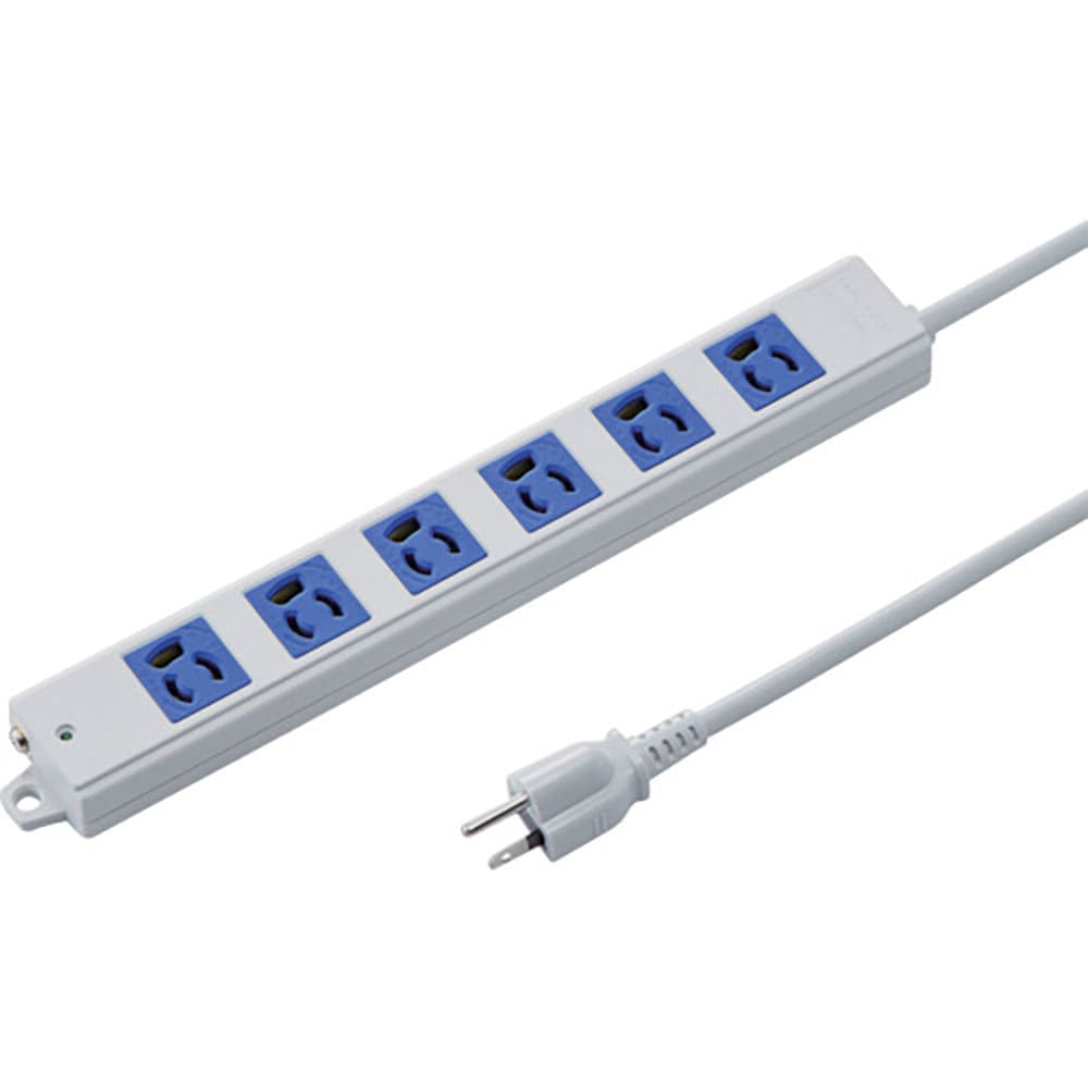 ＳＡＮＷＡ　工事物件電源管理タップ　抜け止めコンセントグレー　コード長さ３ｍ　ＴＡＰ－Ｋ６－３ＢＬ＿