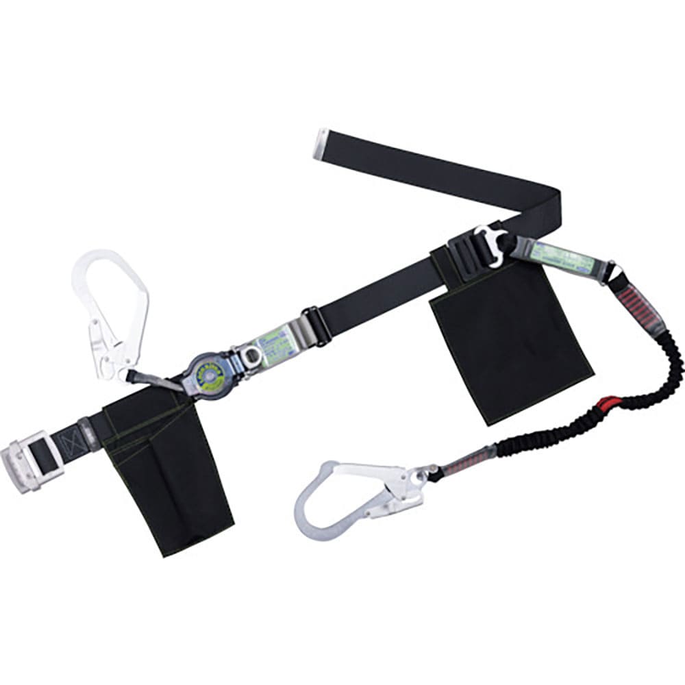 ＴＳＵＹＯＲＯＮ　胴ベルト型墜落制止用器具（巻取タイプ）ランヤード２丁掛け仕様　ロック機構付きロッ＿