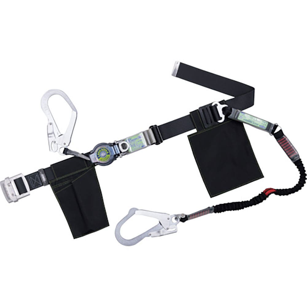 ＴＳＵＹＯＲＯＮ　胴ベルト型墜落制止用器具（巻取タイプ）ランヤード２丁掛け仕様　ロック機構付きロッ＿
