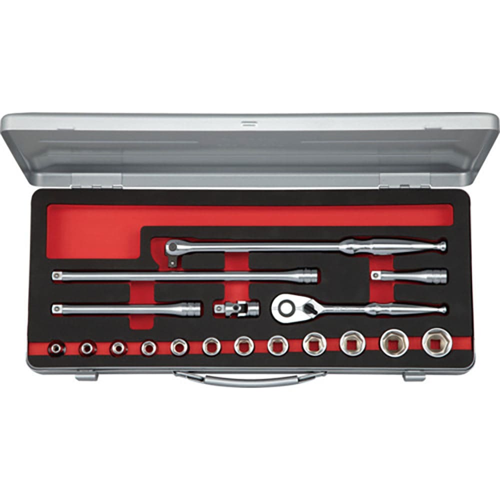 ＫＴＣ　９．５ｓｑ．ソケットセット（六角）［１８点］　ＴＢ３１８Ａ＿