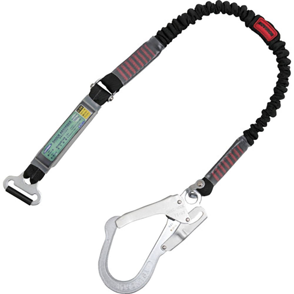 ＴＳＵＹＯＲＯＮ　胴ベルト型墜落制止用器具用副ランヤード（伸縮タイプ）ノビロン（ＢＫ）ショックアブ＿