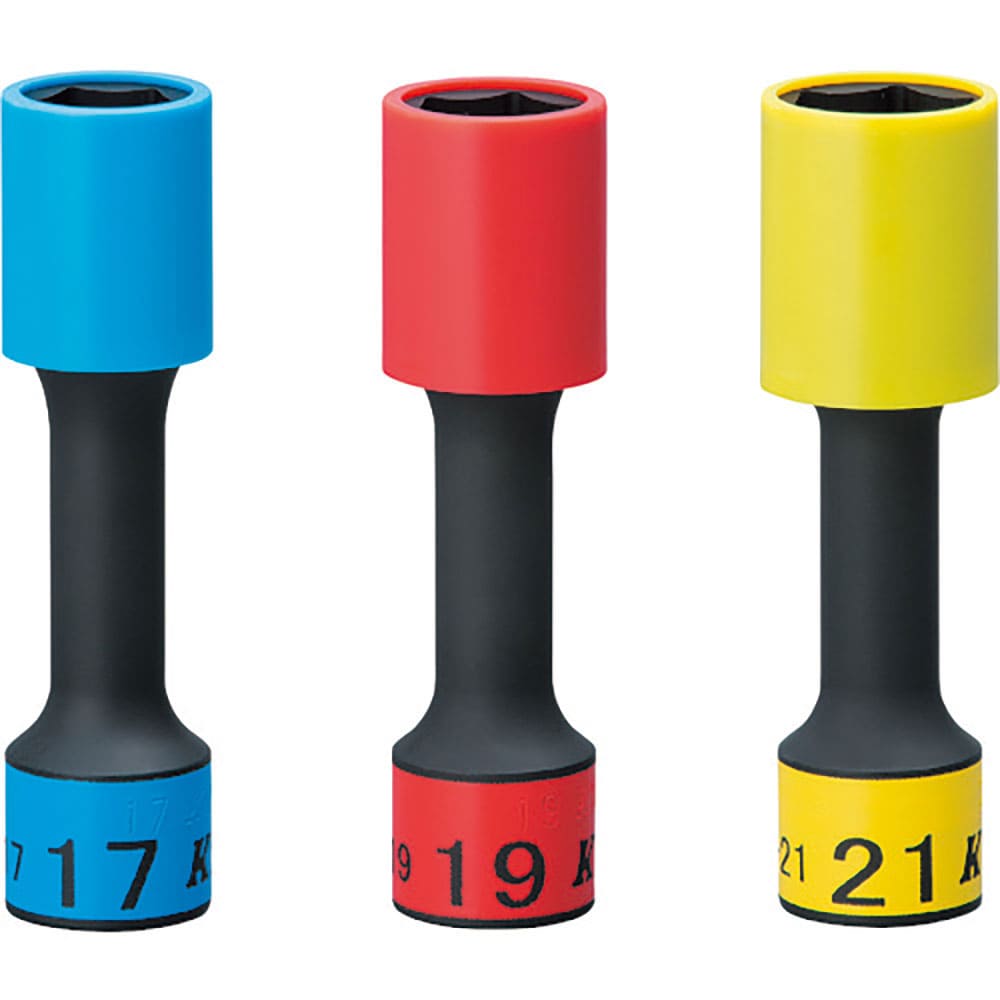 ＫＴＣ　１２．７ｓｑ．インパクトレンチ用ホイールガードソケットセット（ロング薄肉）　ＴＢＰ４９０３＿