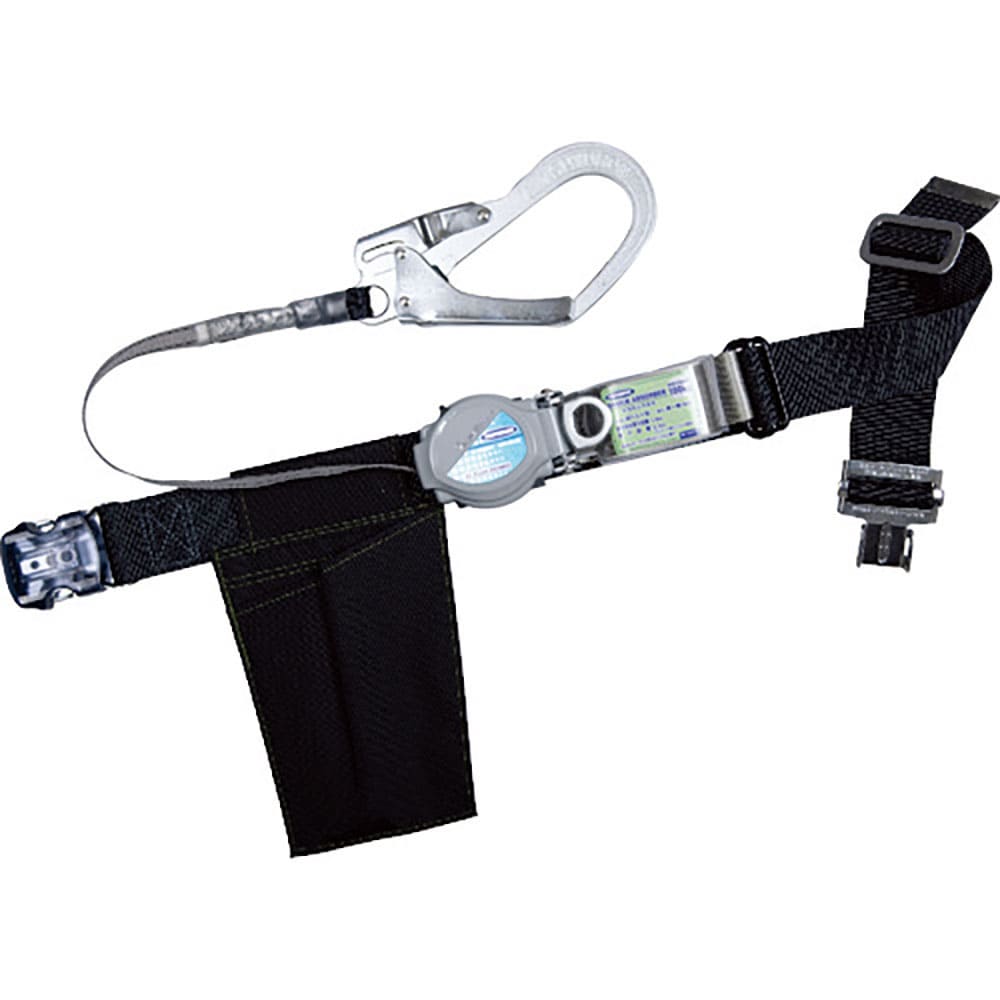 ＴＳＵＹＯＲＯＮ　胴ベルト型墜落制止用器具（巻取タイプ）ロック機構付き　２ＷＡＹリトラ　黒　Ｌサイ＿