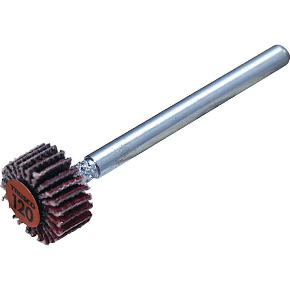 ＴＲＵＳＣＯ　セラミックフラップホイール　軸径３ｍｍ　＃１２０　外径１０×幅５×軸長３０　（１０個＿