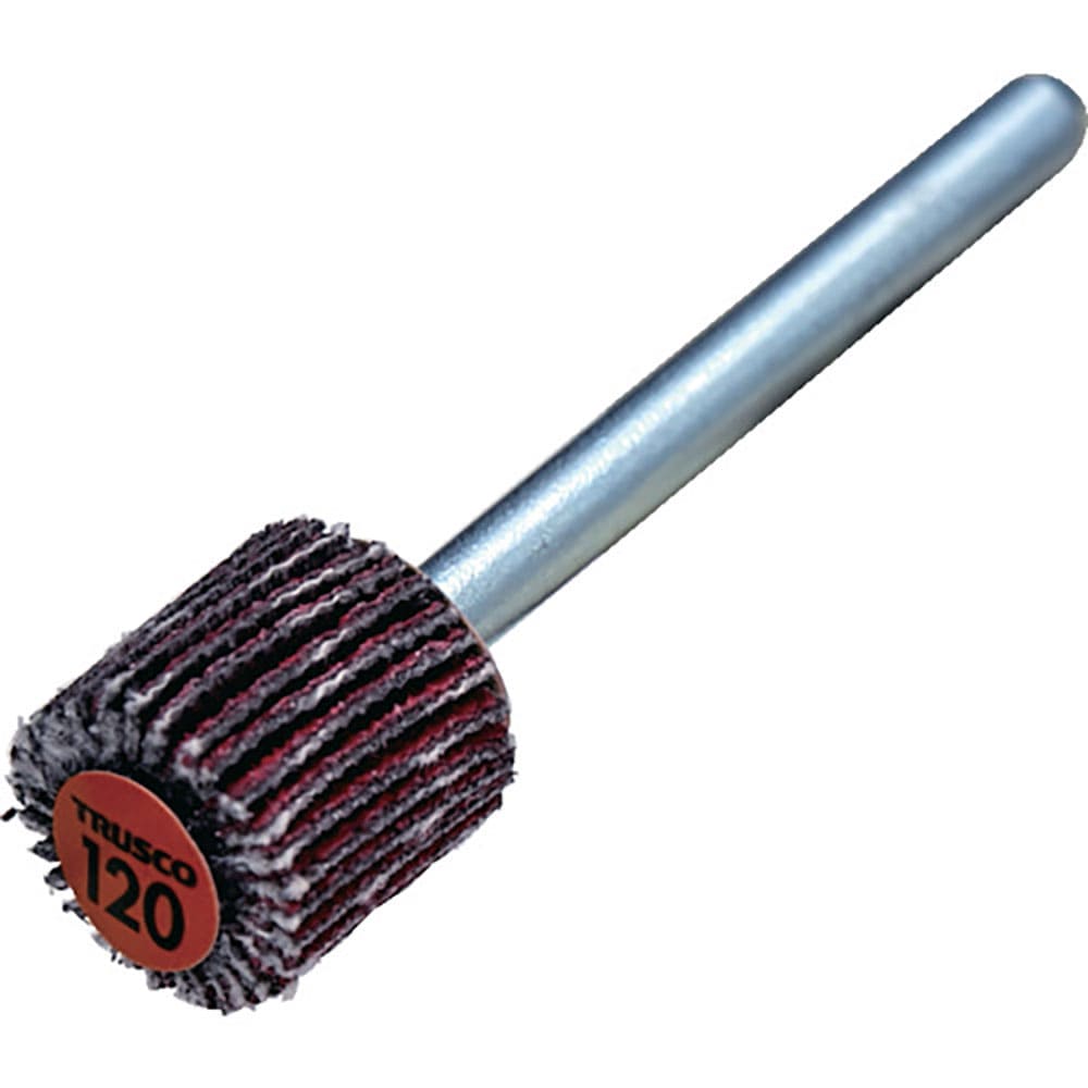 ＴＲＵＳＣＯ　セラミックフラップホイール　軸径３ｍｍ　＃１２０　外径１０×幅１０×軸長３０　（１０＿