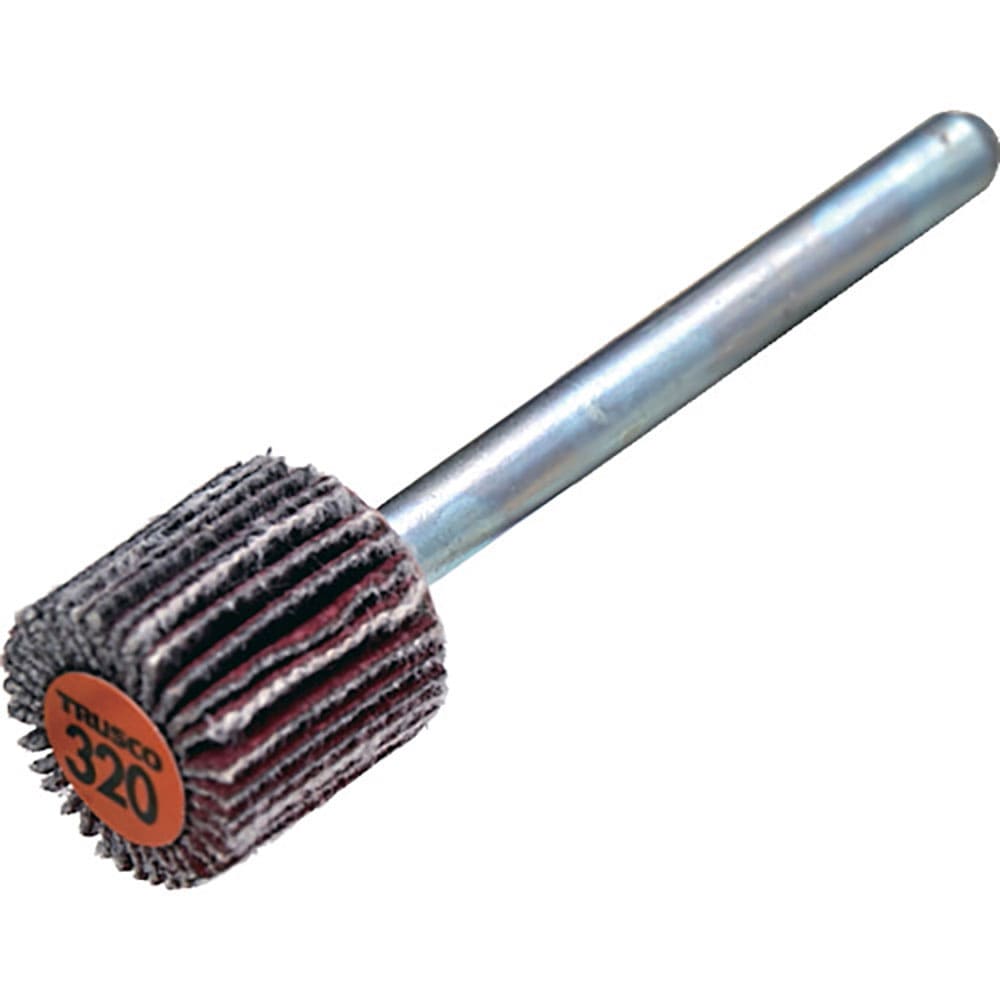 ＴＲＵＳＣＯ　セラミックフラップホイール　軸径３ｍｍ　＃３２０　外径１０×幅１０×軸長３０　（１０＿