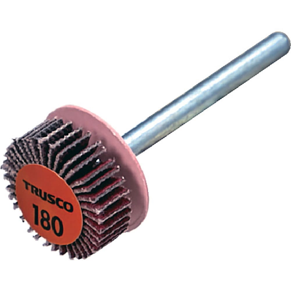 ＴＲＵＳＣＯ　セラミックフラップホイール　軸径３ｍｍ　＃１８０　外径１５×幅５×軸長３０　（１０個＿