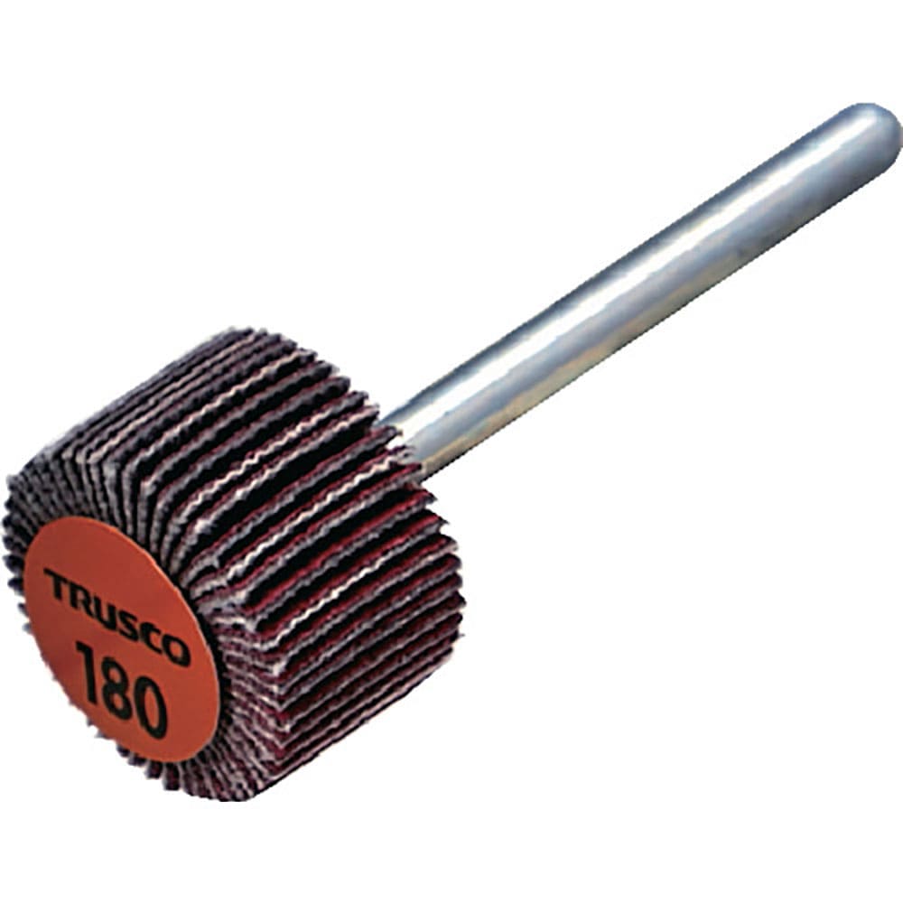 ＴＲＵＳＣＯ　セラミックフラップホイール　軸径３ｍｍ　＃１８０　外径１５×幅１０×軸長３０　（１０＿