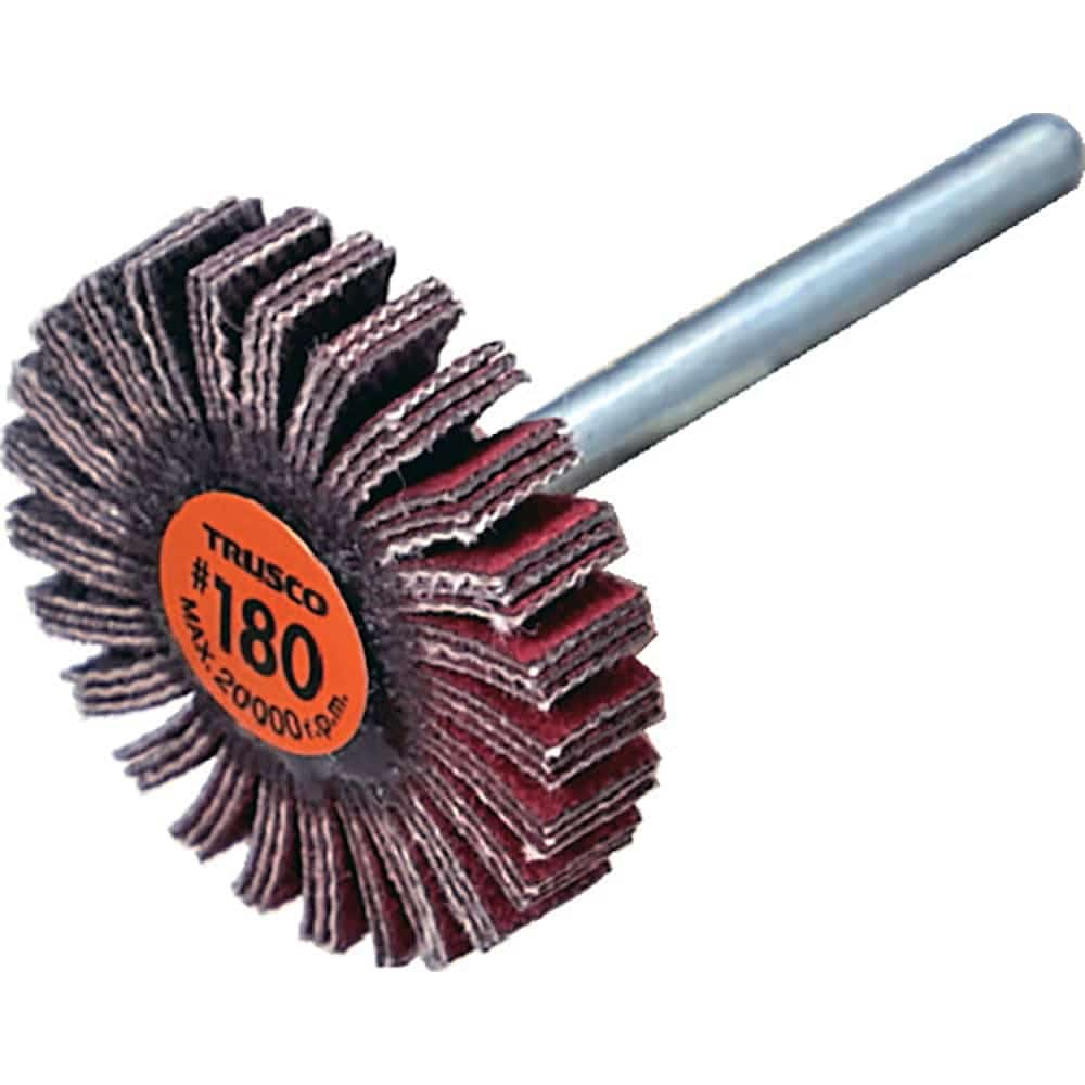 ＴＲＵＳＣＯ　セラミックフラップホイール　軸径３ｍｍ　＃１８０　外径２０×幅５×軸長３０　（１０個＿