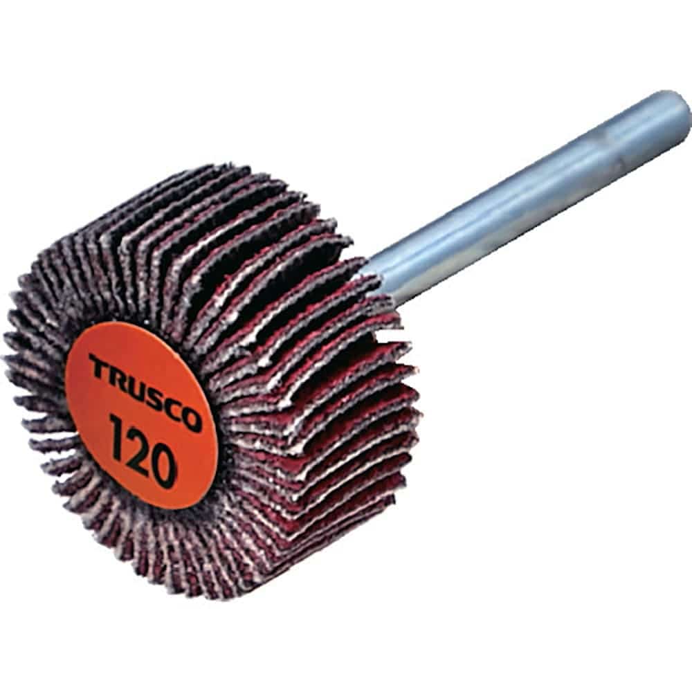 ＴＲＵＳＣＯ　セラミックフラップホイール　軸径３ｍｍ　＃１２０　外径２０×幅１０×軸長３０　（１０＿