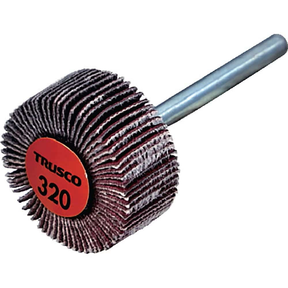 ＴＲＵＳＣＯ　セラミックフラップホイール　軸径３ｍｍ　＃３２０　外径２０×幅１０×軸長３０　（１０＿