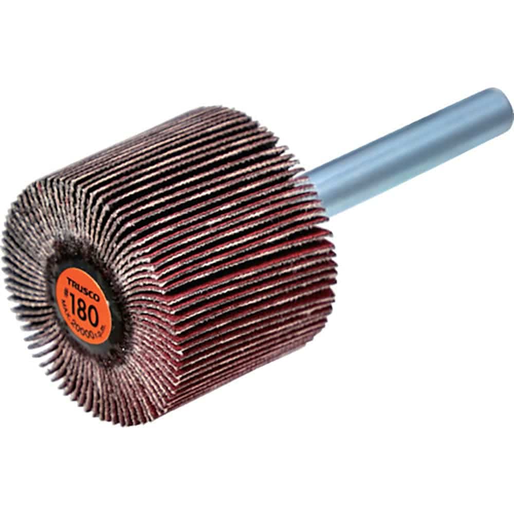 ＴＲＵＳＣＯ　セラミックフラップホイール　軸径６ｍｍ　＃１８０　外径３０×幅２５×軸長４０　（５個＿