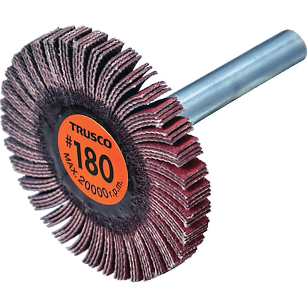 ＴＲＵＳＣＯ　セラミックフラップホイール　軸径６ｍｍ　＃１８０　外径４０×幅５×軸長４０　（５個入＿