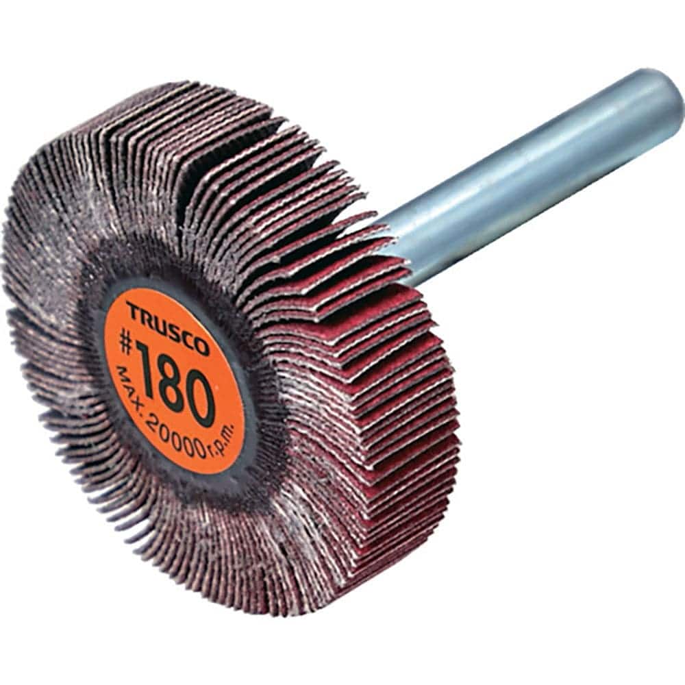 ＴＲＵＳＣＯ　セラミックフラップホイール　軸径６ｍｍ　＃１８０　外径４０×幅１０×軸長４０　（５個＿