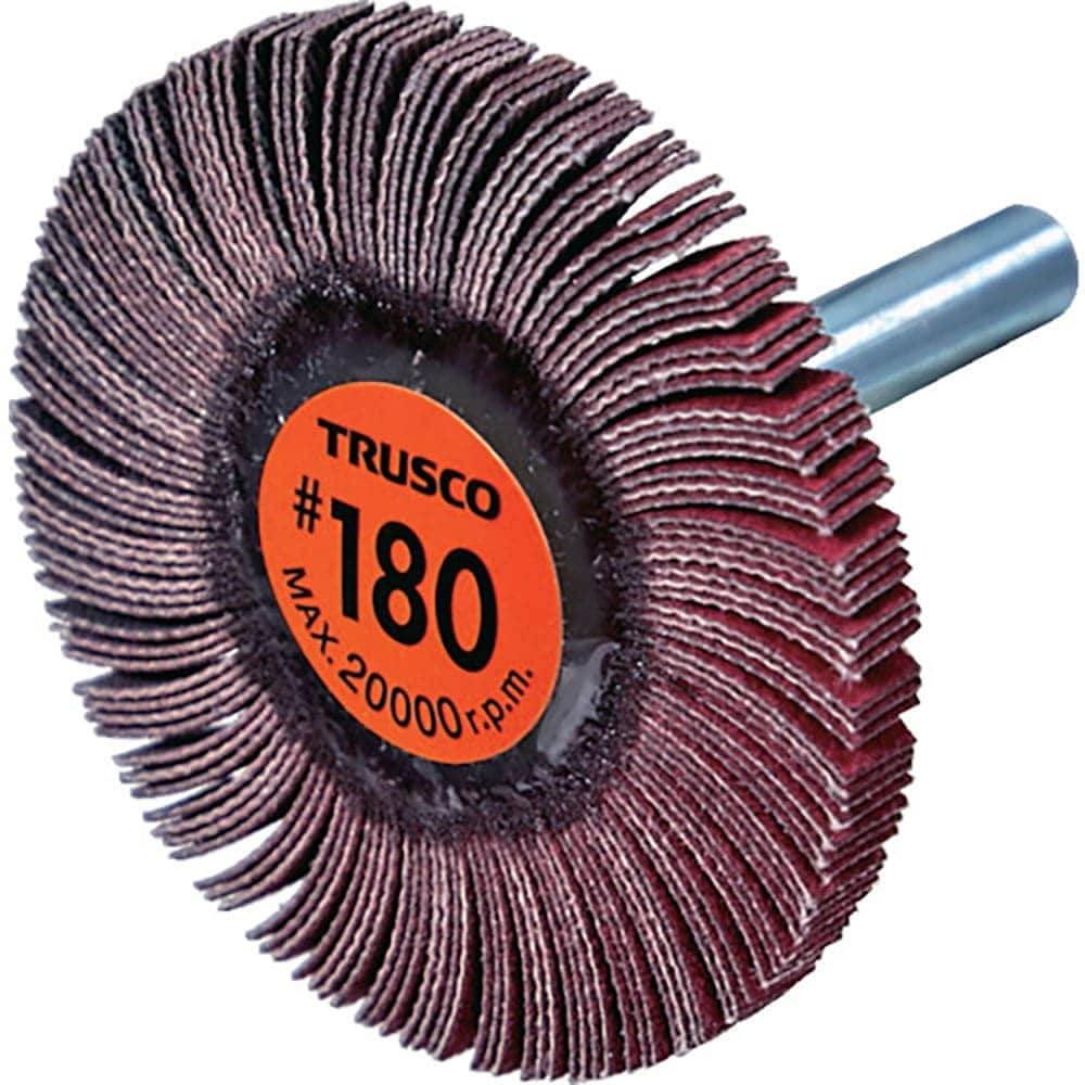 ＴＲＵＳＣＯ　セラミックフラップホイール　軸径６ｍｍ　＃１８０　外径５０×幅５×軸長４０　（５個入＿