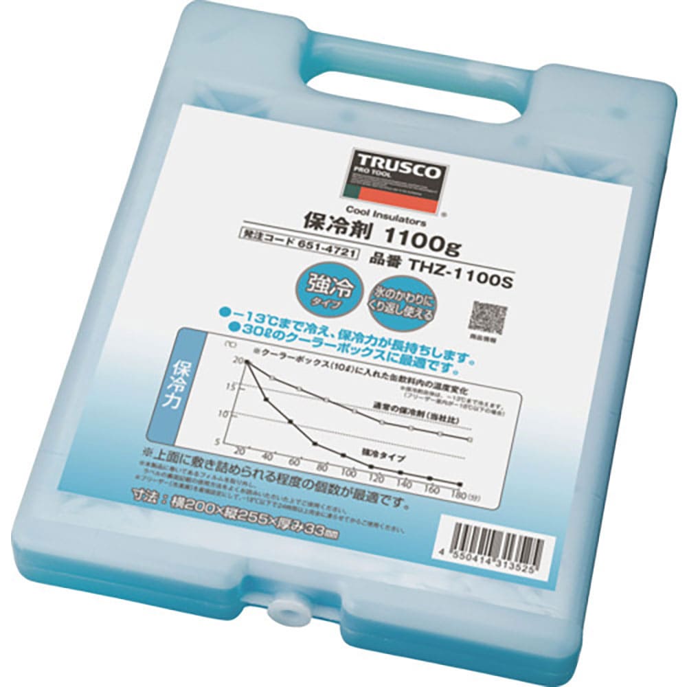 ＴＲＵＳＣＯ　保冷剤　１１００ｇ　強冷タイプ　ＴＨＺ－１１００Ｓ＿