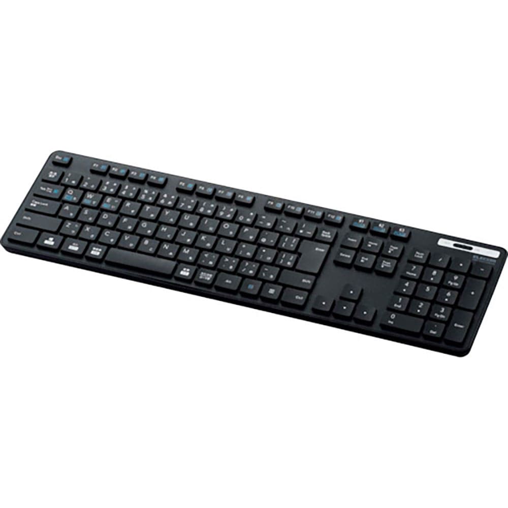 ＥＬＥＣＯＭ　Ｂｌｕｅｔｏｏｔｈフルキーボード　薄型　メンブレン式　抗菌　マルチペアリング対応　ブ＿