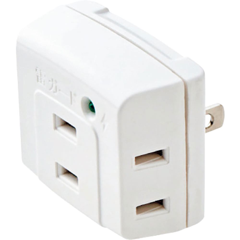 ＥＬＥＣＯＭ　トリプルタップ（雷ガード付き）　３個口　ホワイト　Ｔ－ＫＴＲ０１ＷＨ＿