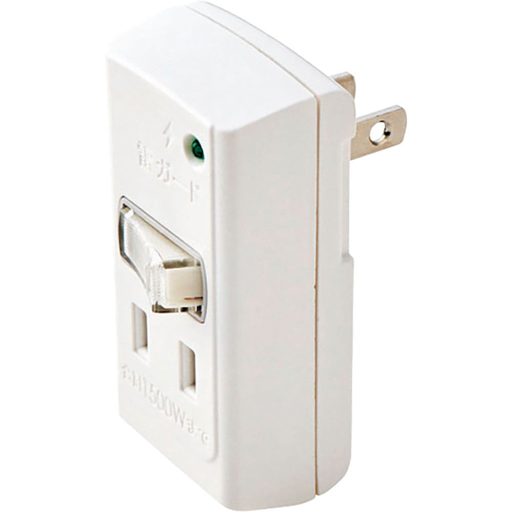 ＥＬＥＣＯＭ　スイッチタップ（雷ガード付き）　２個口　ホワイト　Ｔ－ＫＴＲ０３ＷＨ＿