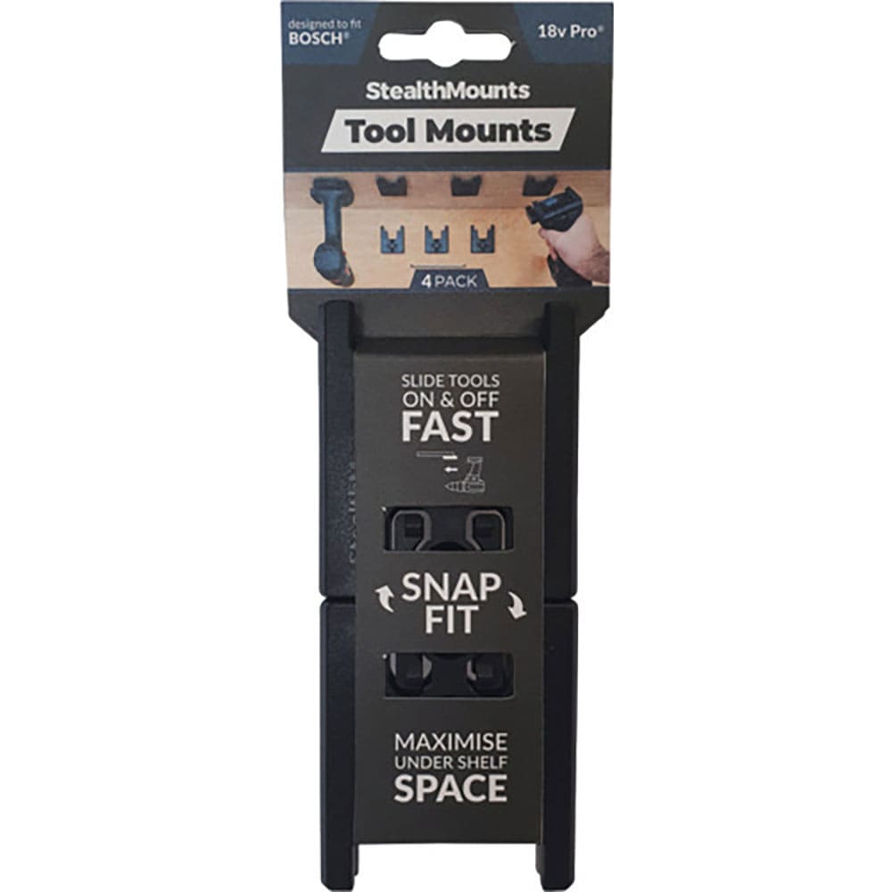ステルスマウント　ツールマウントボッシュ１８Ｖ用（４個入り）ブラック　ＴＭ－ＢＯ１８－ＢＬＫ－４＿