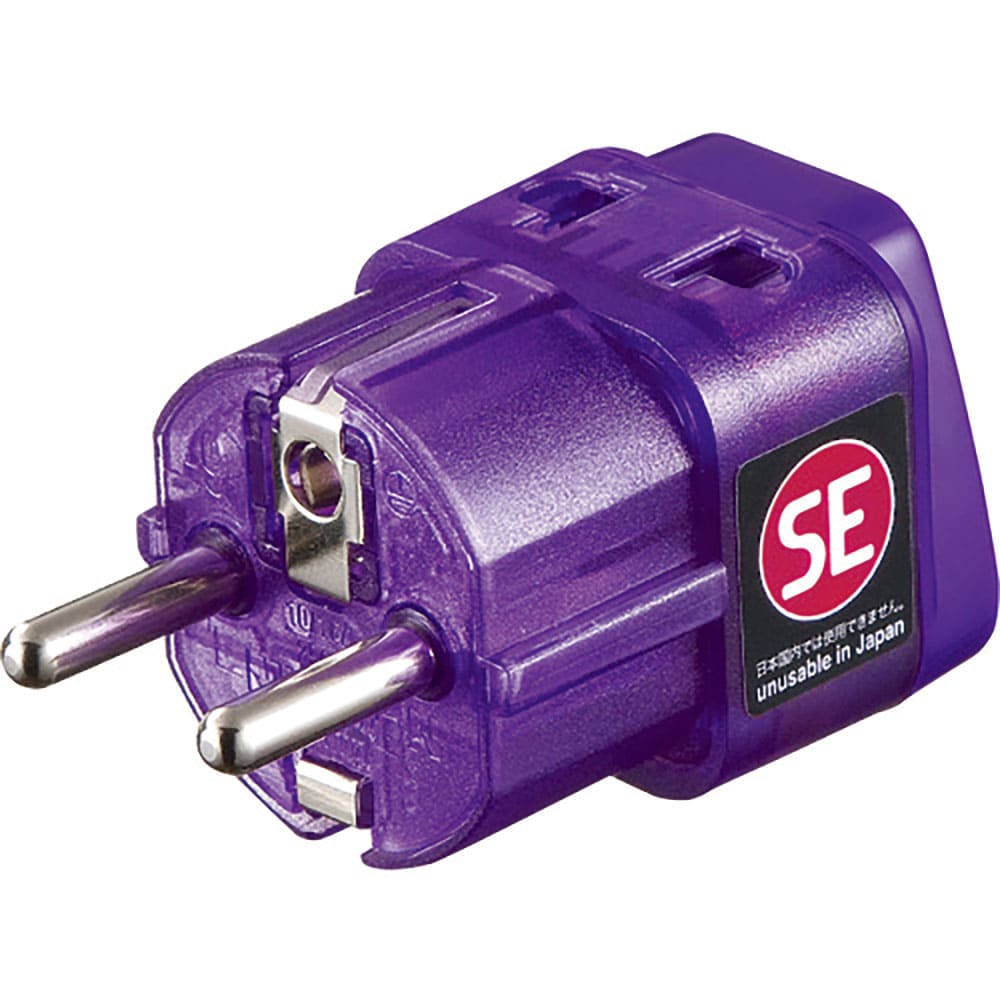 ＳＡＮＷＡ　海外電源変換アダプタエレプラグＷ－ＳＥ（ドイツ・フランス）　ＴＲ－ＡＤ１３＿