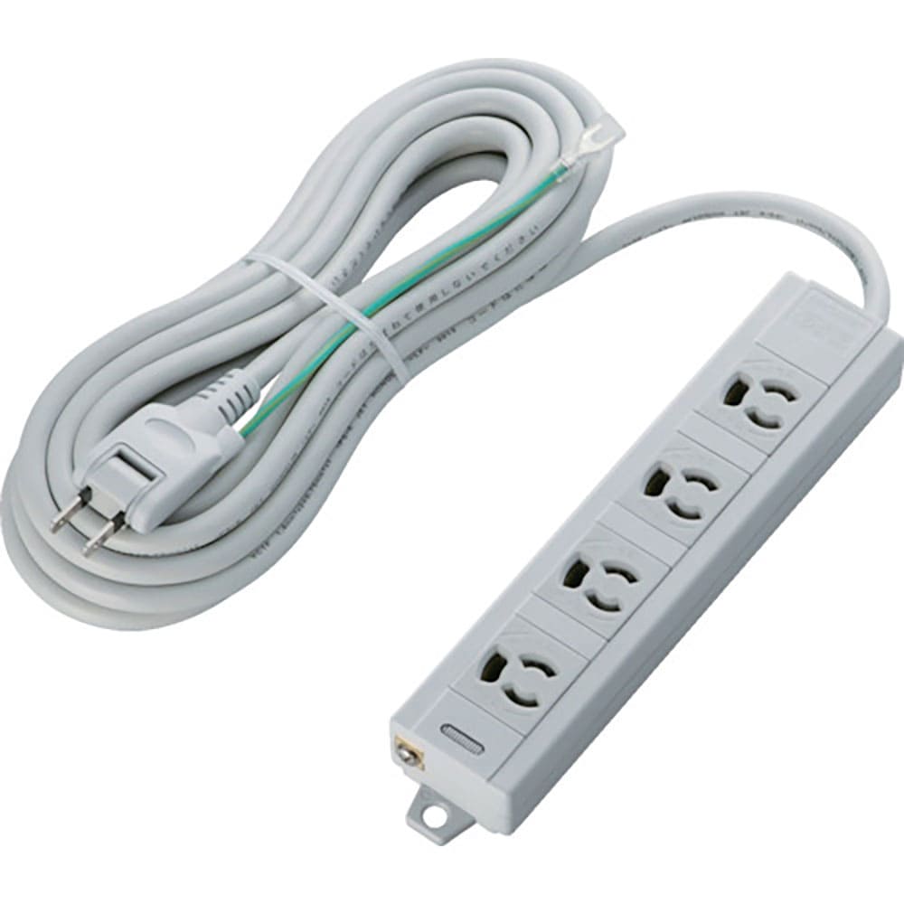 ＥＬＥＣＯＭ　ＲｏＨｓ準拠ＯＡタップ　３Ｐ　４個口　マグネット付き　５ｍ　グレー　Ｔ－Ｔ０６－３４＿