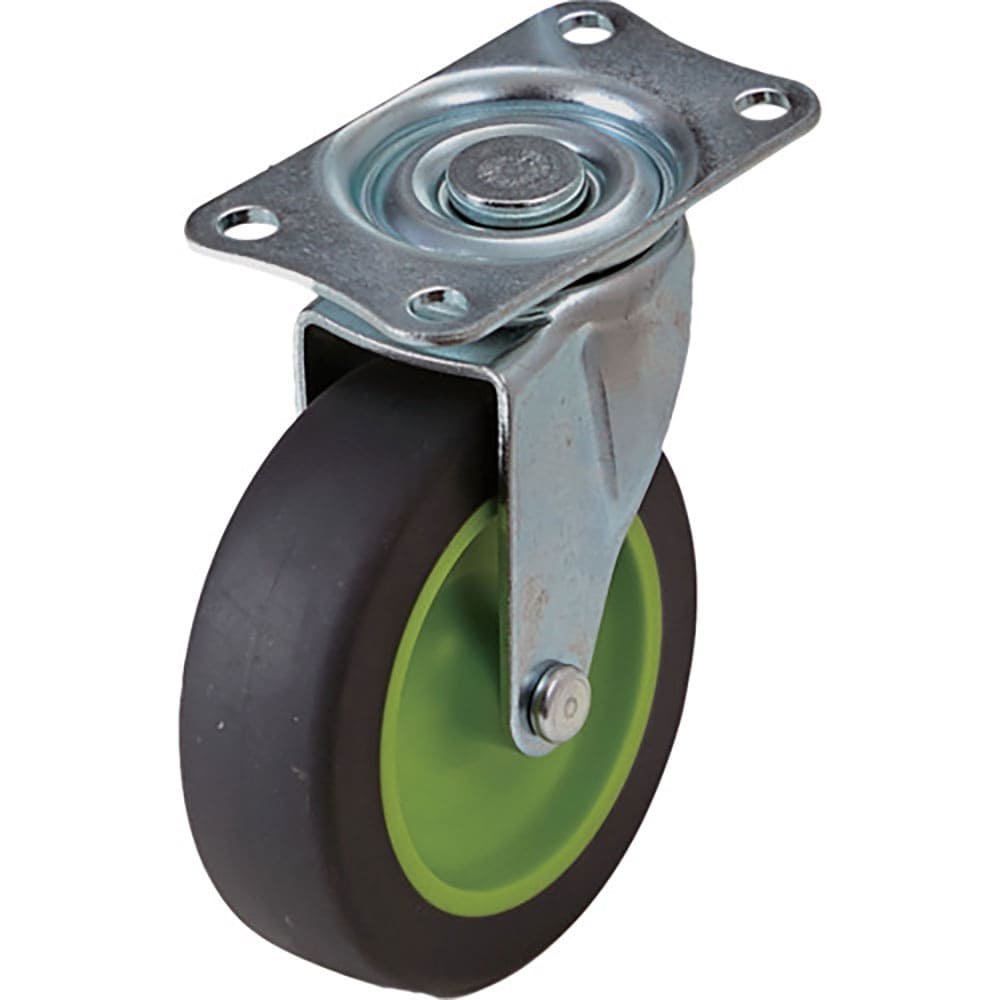 ＴＲＵＳＣＯ　プレート式自在キャスターφ７５　ライトグリーン　ＴＹＥ－７５ＥＬ－ＷＣ－ＬＧＮ＿