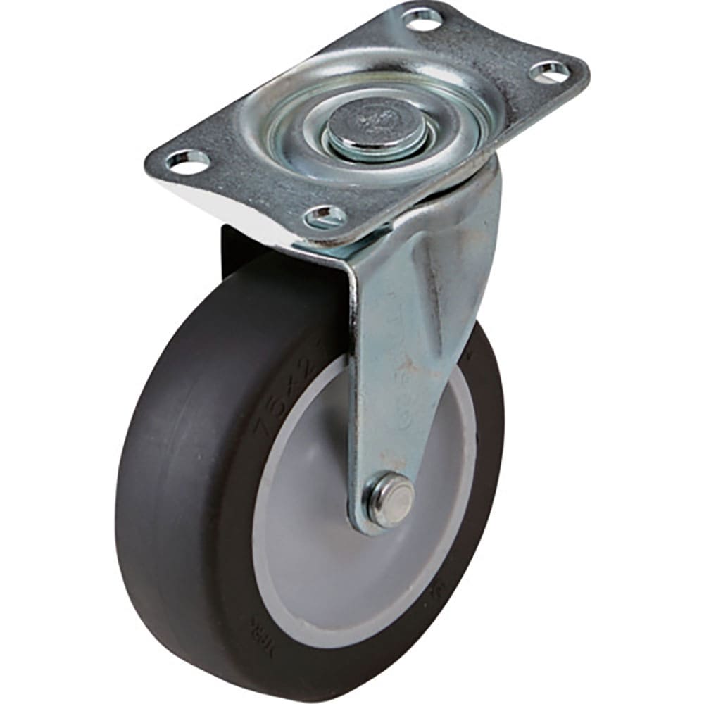 ＴＲＵＳＣＯ　プレート式自在キャスターφ７５　オフホワイト　ＴＹＥ－７５ＥＬ－ＷＣ－ＯＷ＿