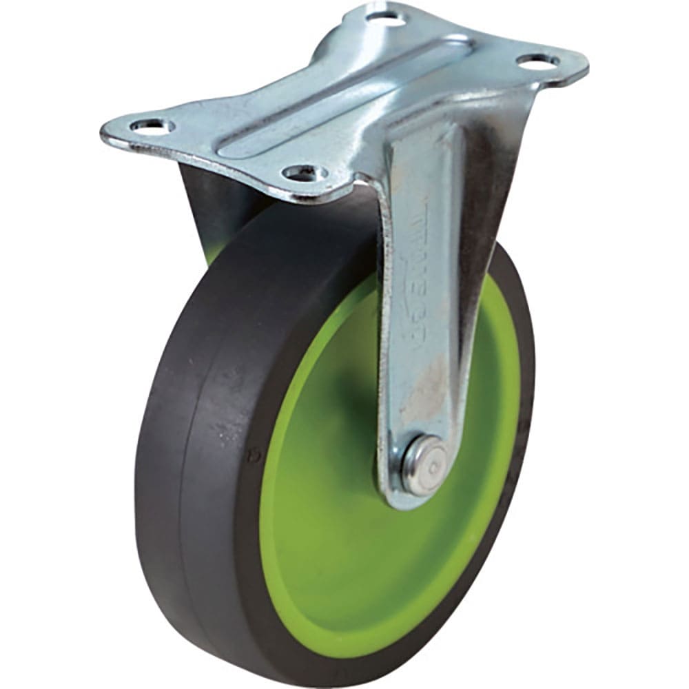ＴＲＵＳＣＯ　プレート式固定Ｇ付きキャスターφ７５　ライトグリーン　ＴＹＥＲ－７５ＥＬＧ－ＷＣ－Ｌ＿
