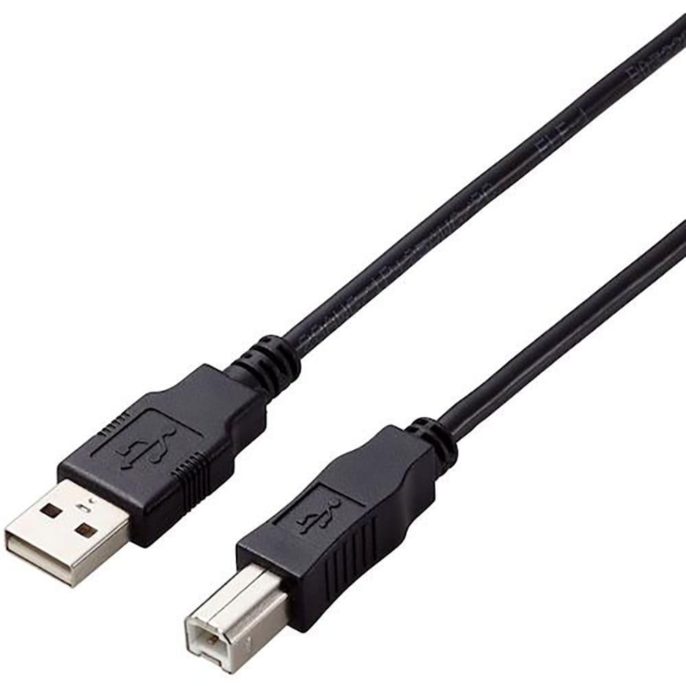 ＥＬＥＣＯＭ　ＵＳＢ２．０ケーブル　Ａ－Ｂタイプ　仕様固定　１ｍ　ブラック　Ｕ２Ｃ－ＡＢ１０ＢＫ／＿
