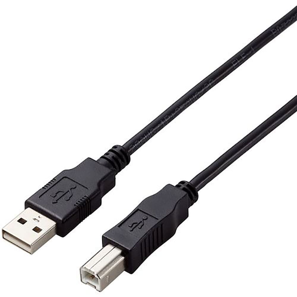ＥＬＥＣＯＭ　ＵＳＢ２．０ケーブル　Ａ－Ｂタイプ　仕様固定　２ｍ　ブラック　Ｕ２Ｃ－ＡＢ２０ＢＫ／＿