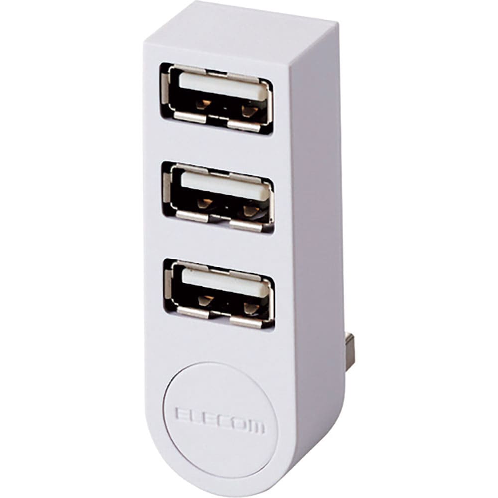 ＥＬＥＣＯＭ　機能主義ＵＳＢハブ　直挿し３ポート　Ｕ２Ｈ－ＴＺ３２５ＢＷＨ＿
