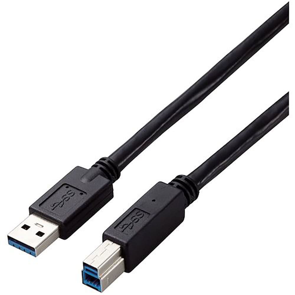 ＥＬＥＣＯＭ　ＵＳＢ３．０ケーブル　Ａ－Ｂタイプ　仕様固定　３ｍ　ブラック　ＵＳＢ３－ＡＢ３０ＢＫ＿