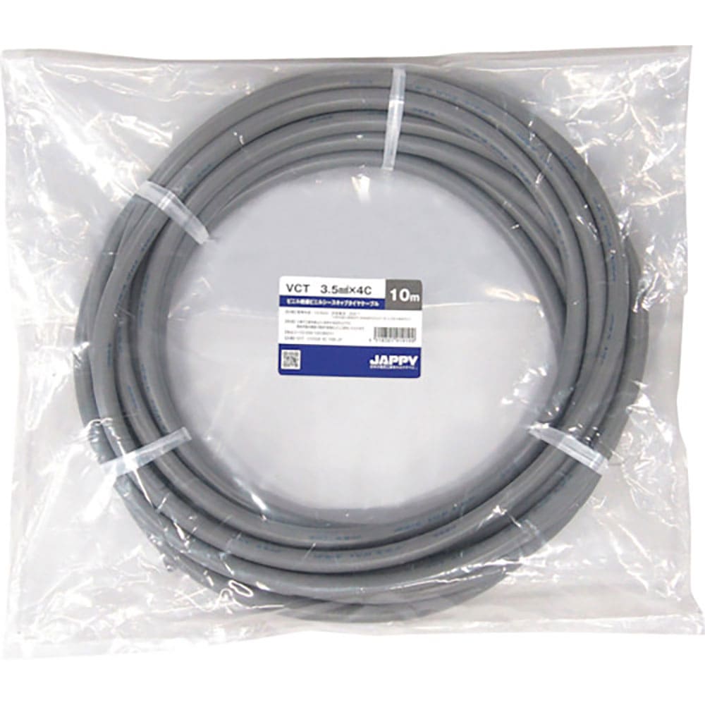 ＪＡＰＰＹ　キャブタイヤケーブル　ＶＣＴ　　　３．５ＳＱＸ　４Ｃ　１０Ｍ　ＪＰ＿