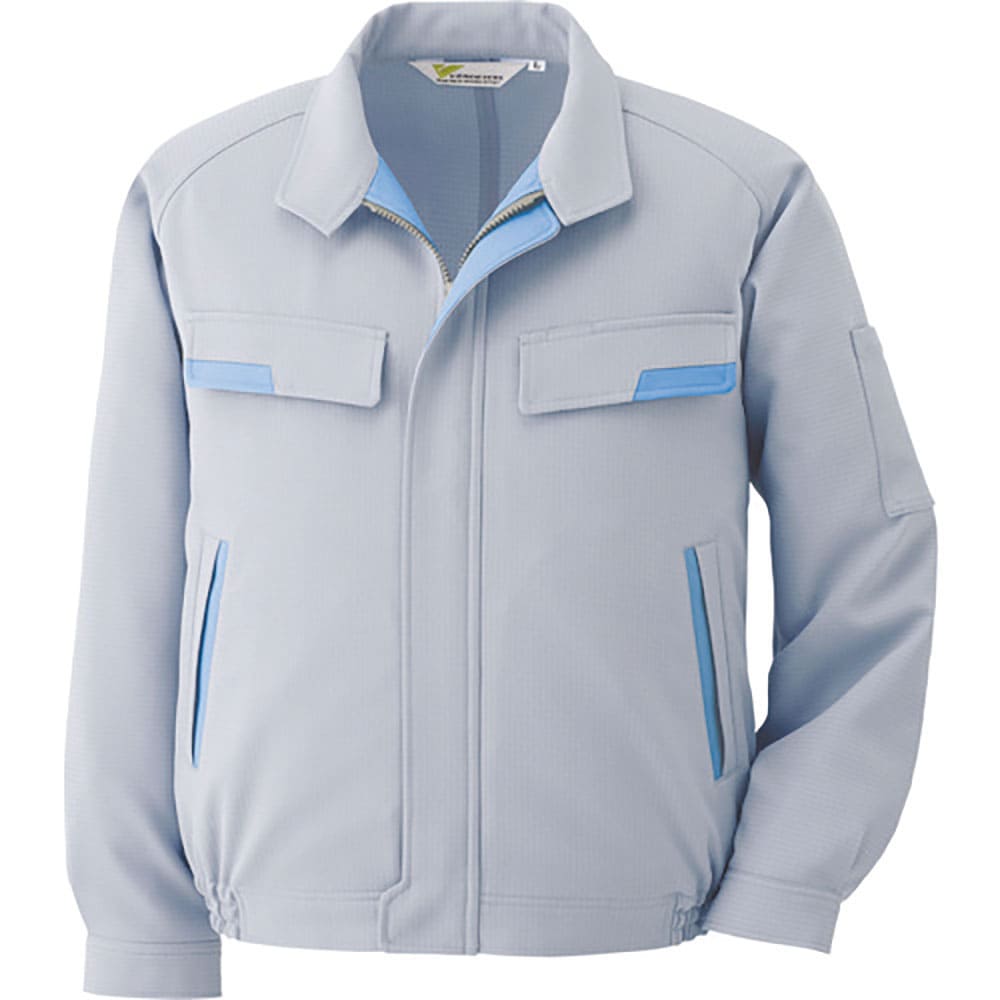 ミドリ安全　静電気帯電防止作業服　ブルゾン（薄地）　シルバーグレー　サイズＬ　ＶＥＳ２７１　ＵＥ　＿