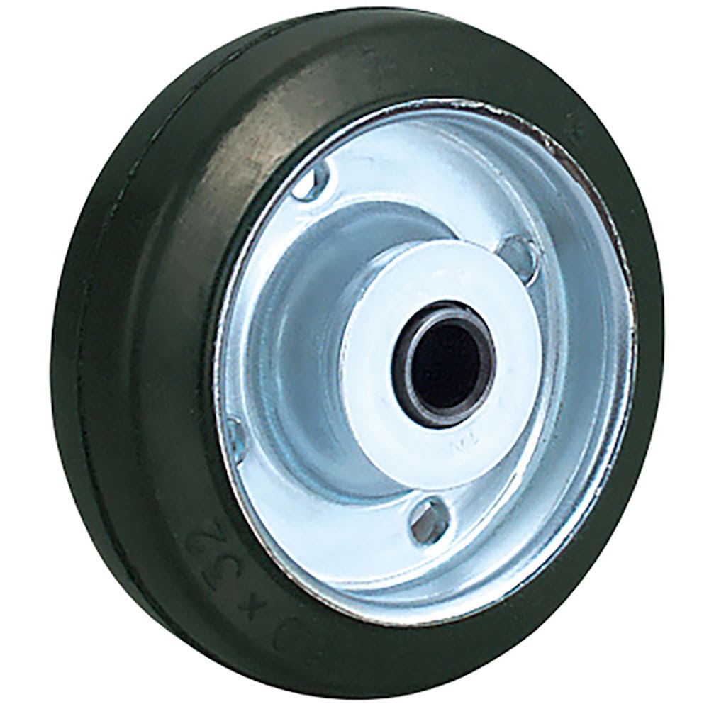 ユーエイ　車輪　鋼板ホイルゴム車輪　１５０径　車軸１２φ　Ｗ－１５０　１２ＭＭ＿