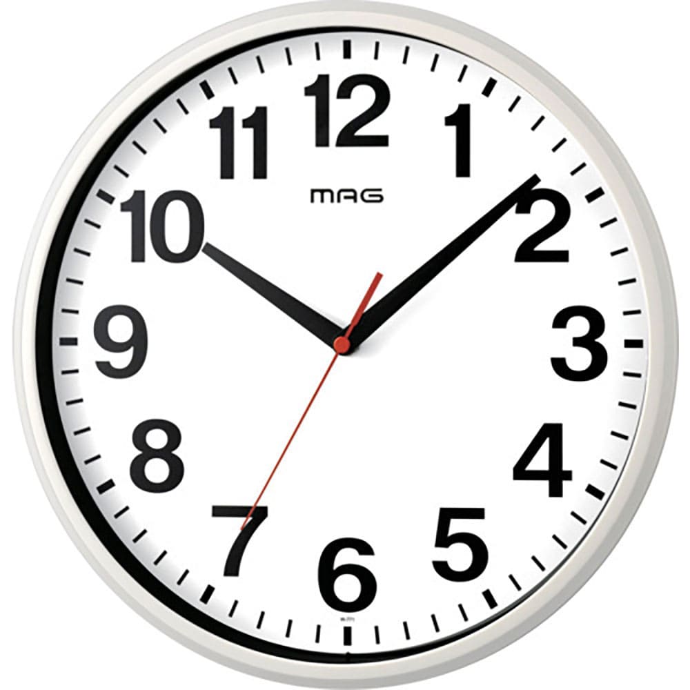 ＭＡＧ　掛け時計　アナログ　シューレ　静音　連続秒針　ホワイト　直径２９ｃｍ　Ｗ－７７１ＷＨ－Ｚ　＿