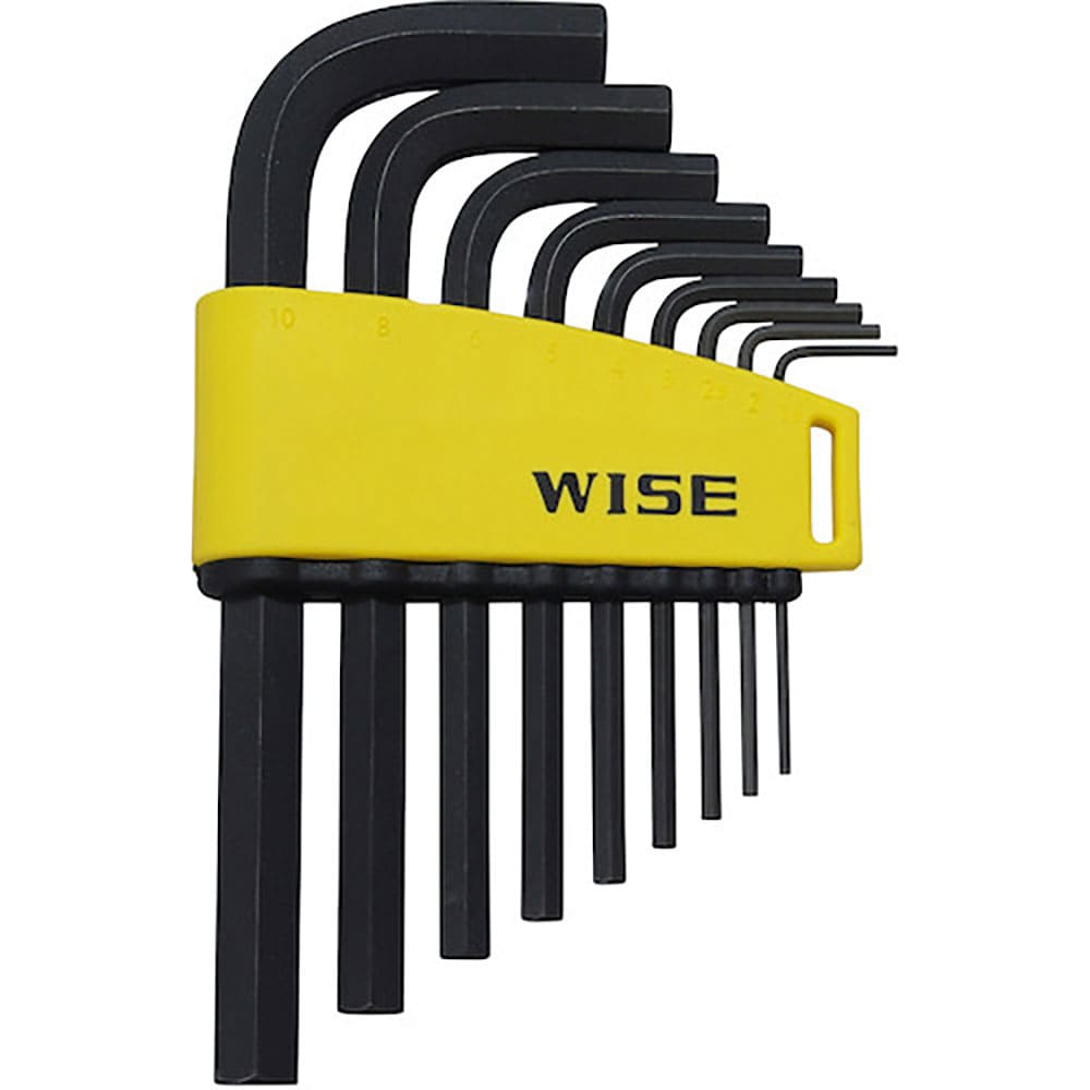 ＷＩＳＥ　六角レンチ　黒染め９本セット（ショート）　ＷＬＨ１３０Ｂ－９Ｓ＿