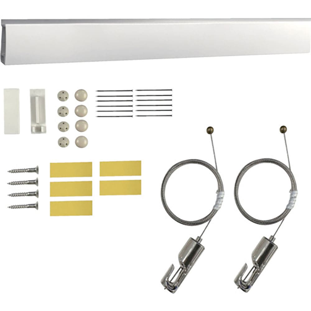 福井金属工芸　レールサン　ピクチャーレール　壁面用　Ｌ＝１００ｃｍ　Ｂセット　ＷＲＳ－１００Ｂ　Ｗ＿