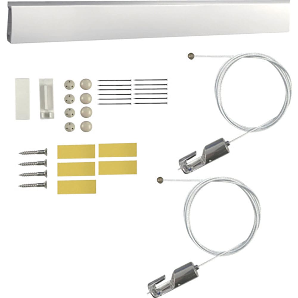 福井金属工芸　レールサン　ピクチャーレール　壁面用　Ｌ＝１００ｃｍ　ＢＷセット　ＷＲＳ－１００ＢＷ＿