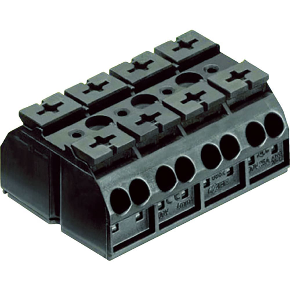 ＷＡＧＯ　スプリング式中継端子台　ＷＴＢシリーズ　４線式４極　（１０個入）　ＷＴＢ３０－４＿